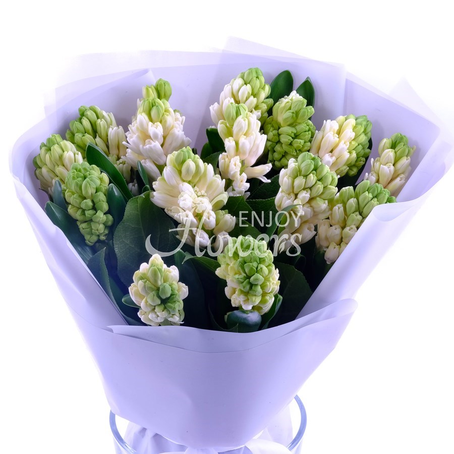 Букет из 15 белых гиацинтов "Белые гиацинты"