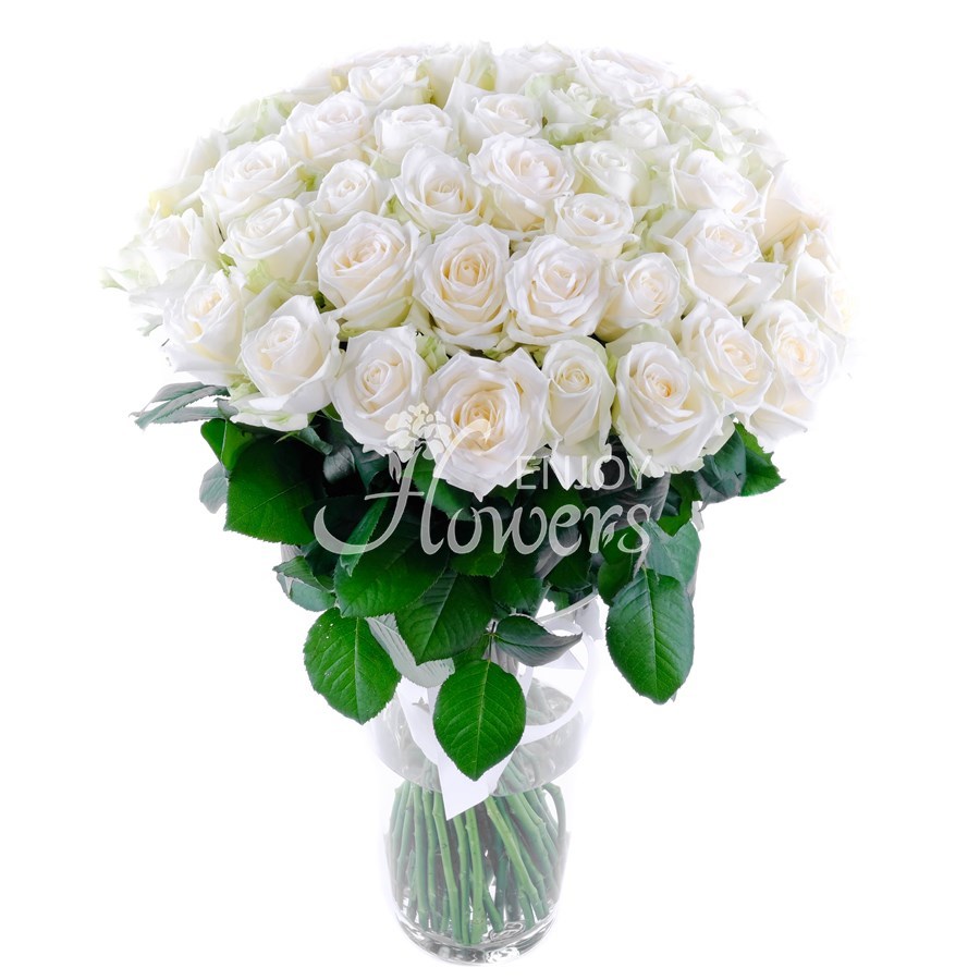Букет из 51 розы "Белые розы"