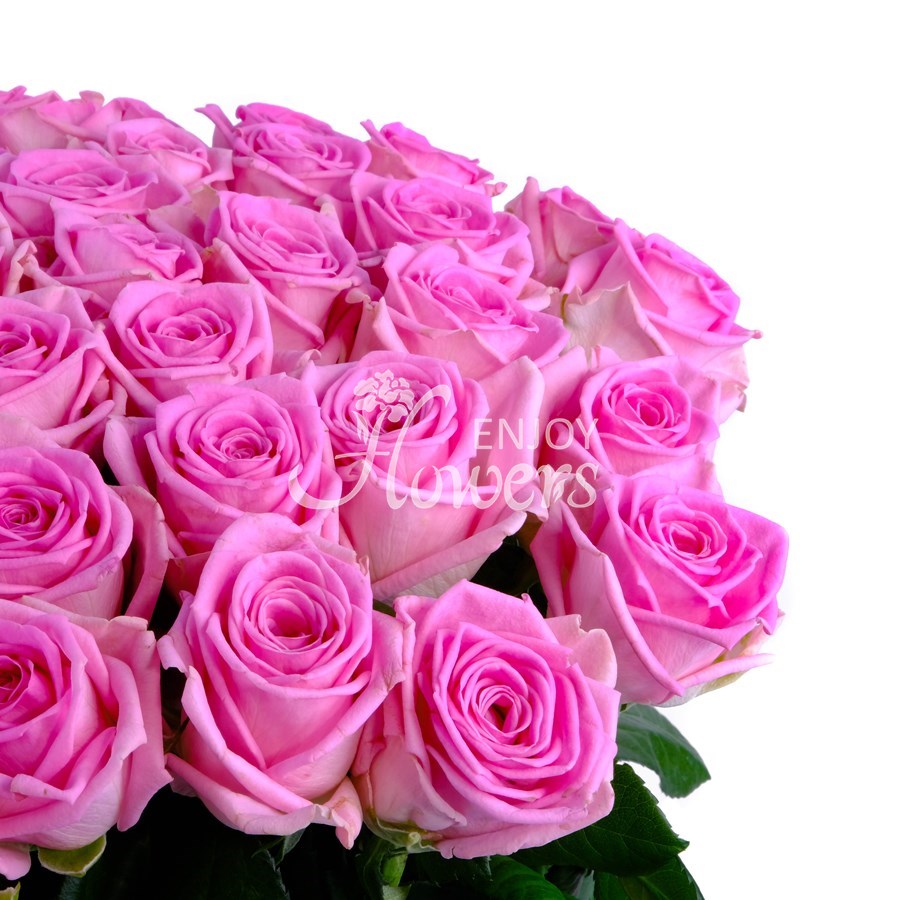 Букет из 51 розы "Розовые розы"
