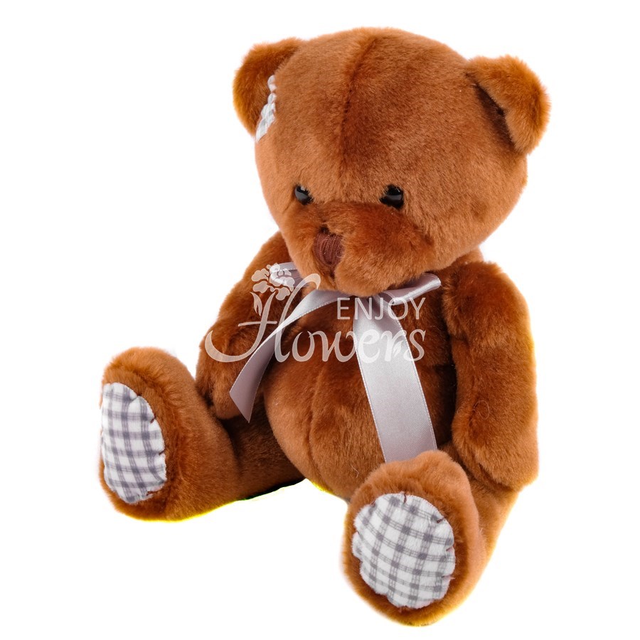 Мягкая игрушка "Медведь с бантом коричневый"
