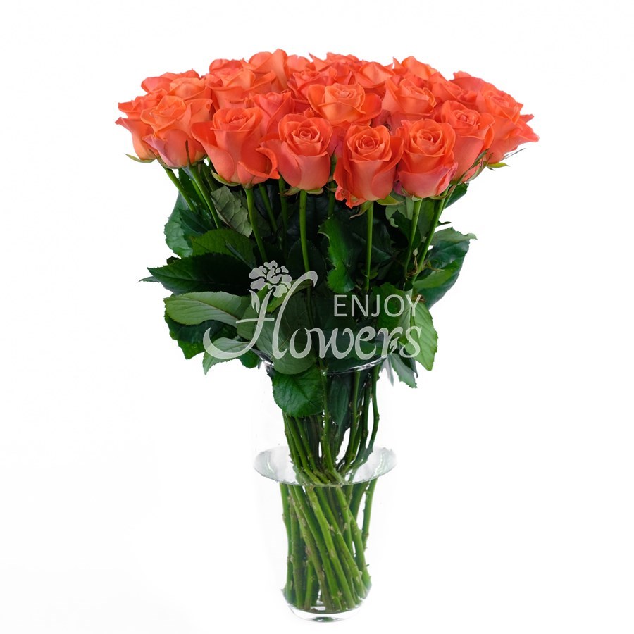 Оранжевые розы "Вау"