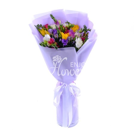 Букет из 15 фрезий "Разноцветная фрезия"